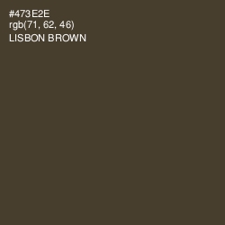 #473E2E - Lisbon Brown Color Image